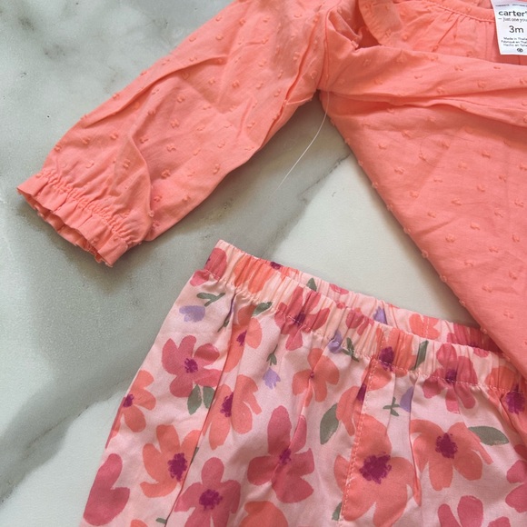 Carter's Coral Floral Kids Matching Set - Picture 2 of 5